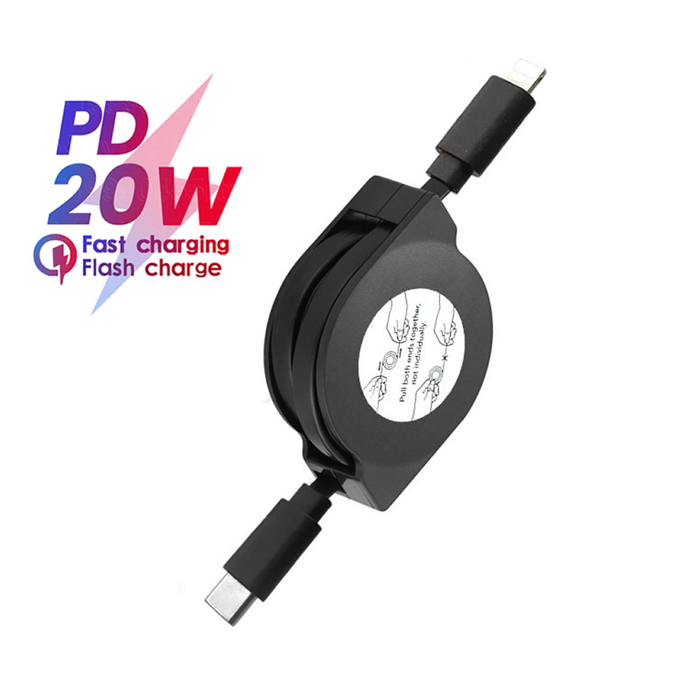 Cable retráctil PD de carga rá - Phone Accessories Online reseña y precio