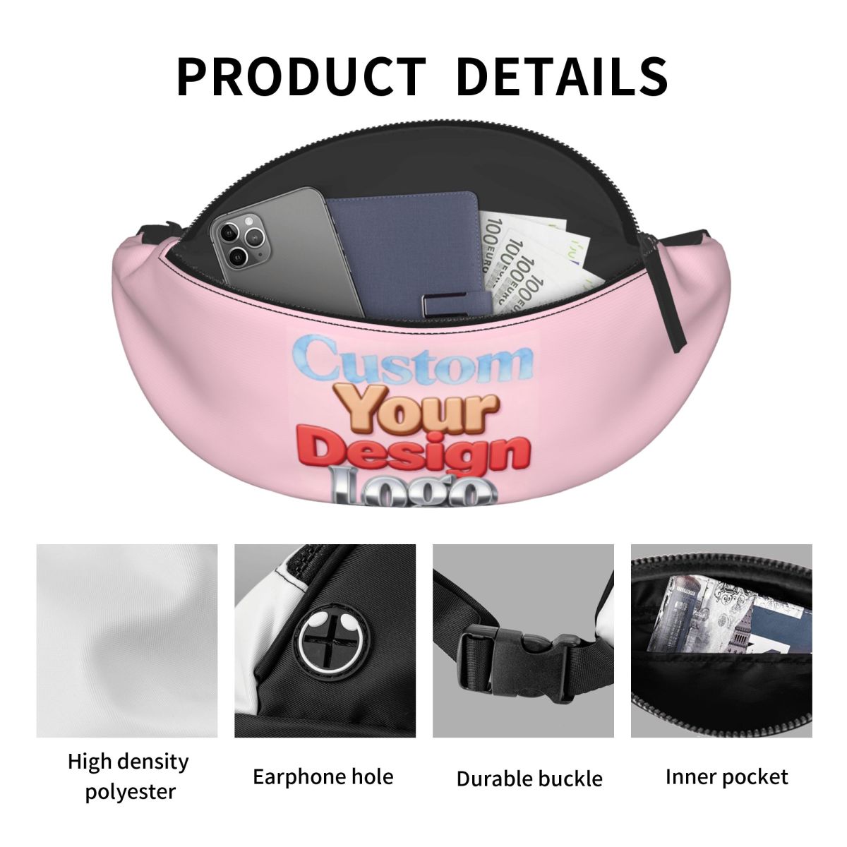 Riñonera Personalizada con Log - Phone Accessories Logo Design reseña y precio